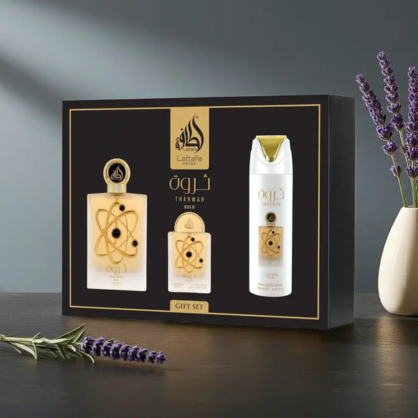 [Gift Set]- Tharwah Gold Lattafa
